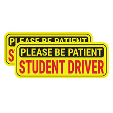 Student Driver Please Be Patient Vinyl Sticker Safety Sign New Driver Car Decal