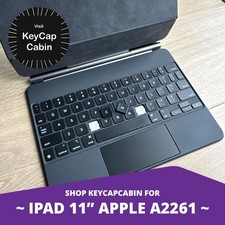 Replacement Keys For A2261 iPad Apple Magic Keyboard 11" Black Individual Key