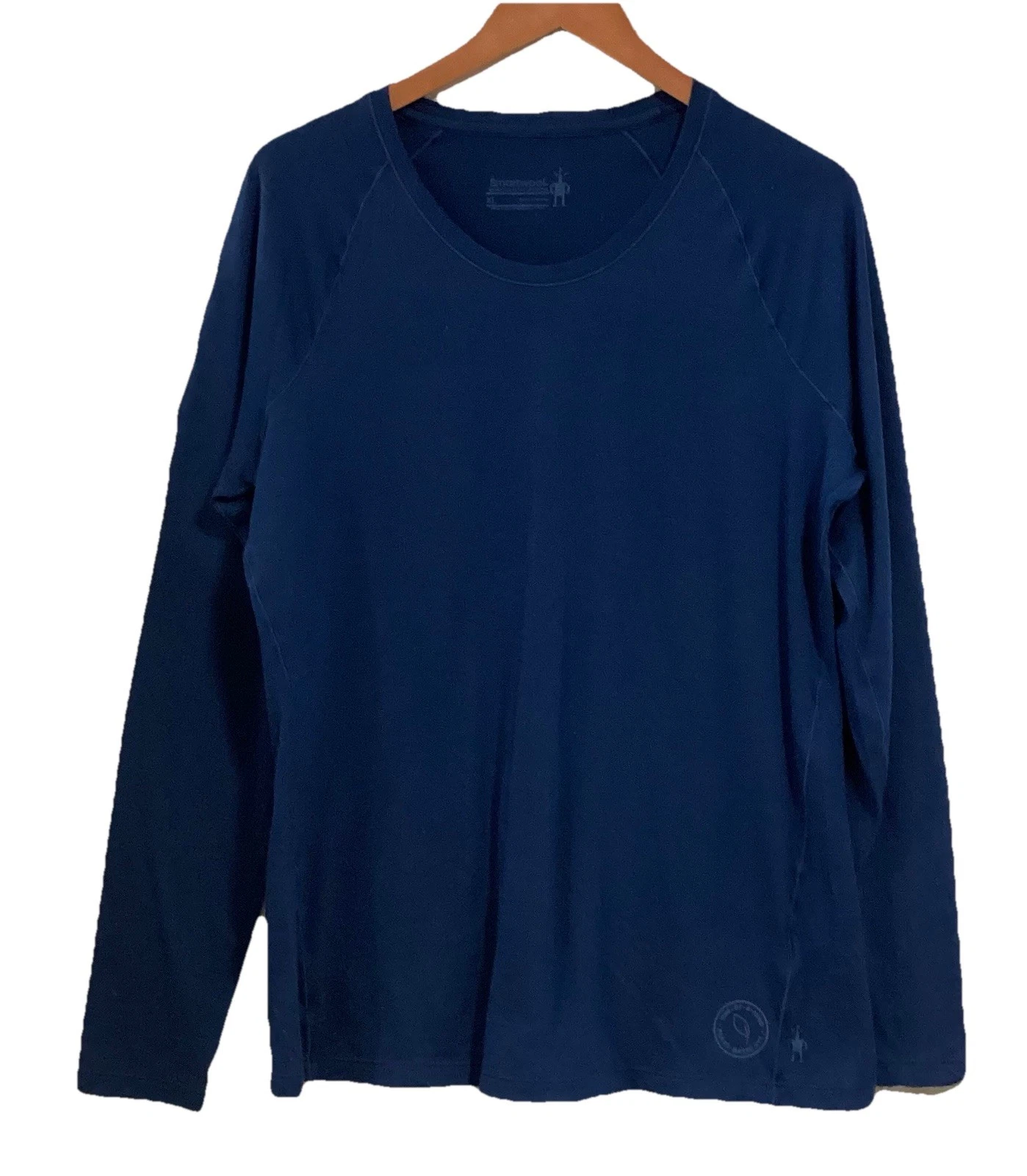 ☀️Smartwool 150 Merino Wool Base Layer LS Shirt Blue Women’s XL FREE SHP EUC!