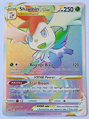 Pokemon TCG: Shaymin VStar (Secret) Brilliant Stars #173/172 Full Art MINT