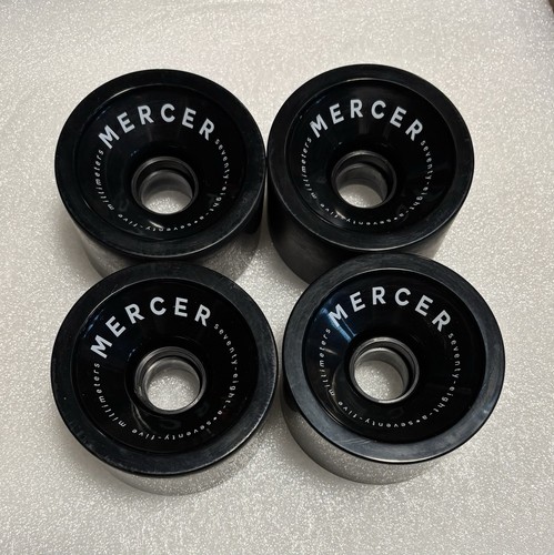 Mercer 75mm 78A Black Longboard Wheels