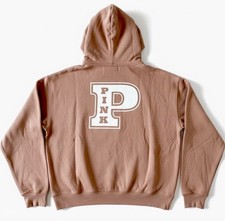 Victoria s Secret PINK Hoodie Medium Blush Pullover Fleece Logo NWT