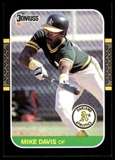 Mike Davis 1987 Donruss #133 Athletics MLB READ FREE SHIPPING AutographDen