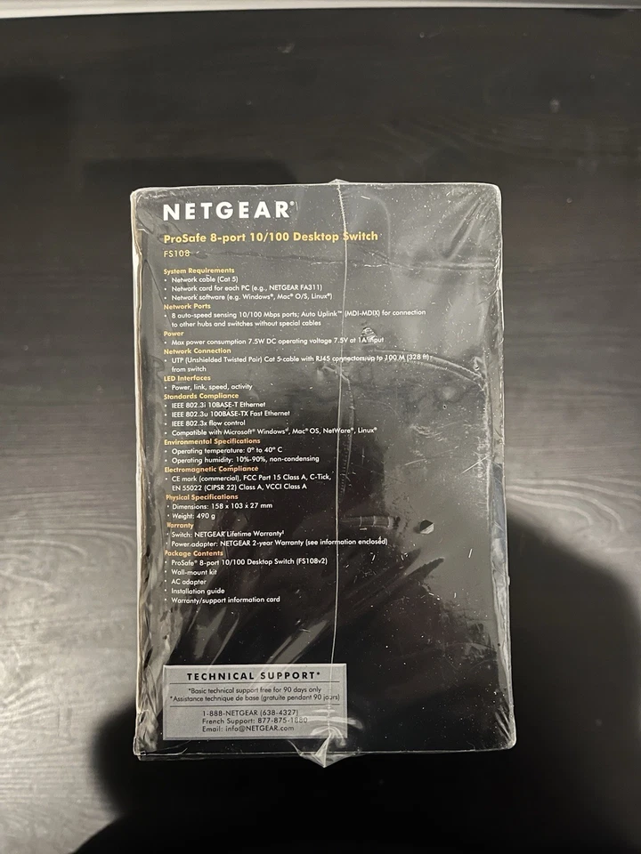NETGEAR ProSafe (FS108) 8-Ports External Switch 10-100 Desktop Switch - Image 4 of 4