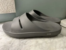 OOFOS OOahh Recovery Slide Womens 10 Mens 12 EU 43 Grey Slip On Sandals