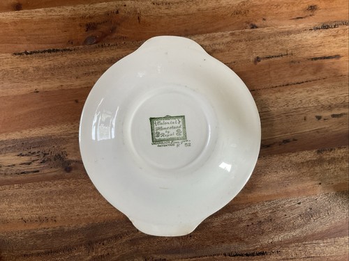 VTG GRAVY BOAT UNDERPLATE COLONIAL HOMESTEAD ROYAL CHINA GREEN - Picture 2 of 2