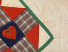 Handmade Hand Quilted Throw Quilt Red Blue Green White Plaid 57 1/2” X 58” — photo 7