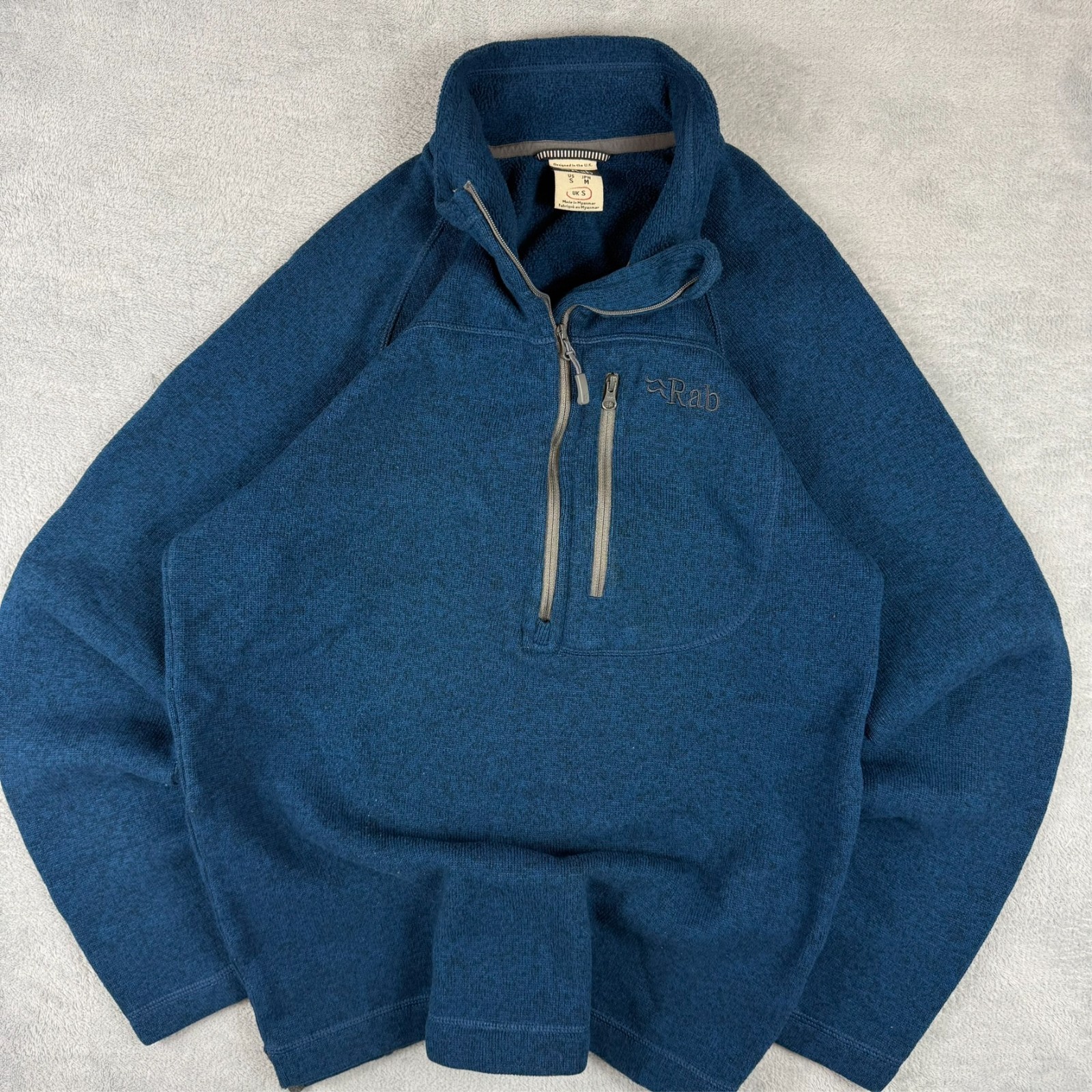 VTG Rab Blue Active Men's Quest 2.0 Size Small 1/4 Quarter Zip Knitted Jumper image 3