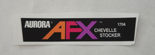 Aurora AFX Cube Box Sticker Chevelle Stocker 1704 Reproduction Stickers DIE CUT