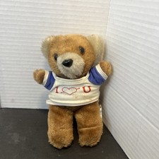 RARE Vtg 6  Teddy Bear Plush Soft Stuffed Animal Dan Brechner Glass Eyes Korea