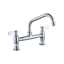 Multi-functional Double-Handle Deck Mounted Commercial Standard Kitchen Faucet