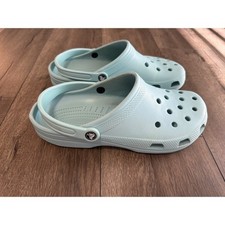 Crocs Classic Clogs Mens 12 Light Blue Slip On Comfort Shoes