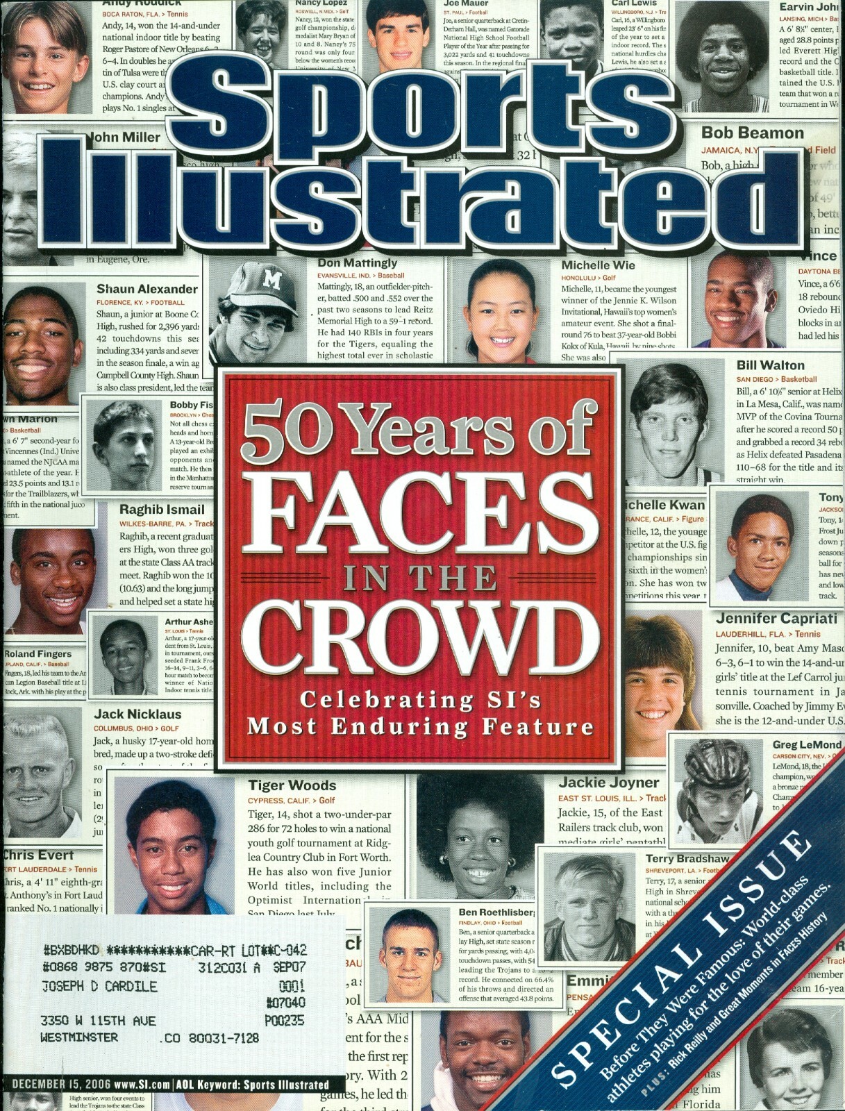 2006 Sports Illustrated: 50 Years of Faces in the Crowd Jack Nicklaus ...