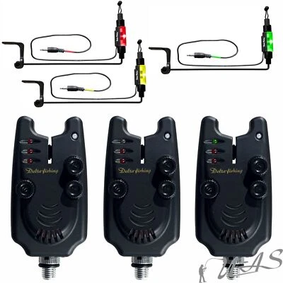 Spar Set 3x Delta Fishing Bissanzeiger Ton Vol. Sens. Nachtl. Klinke & 3 Swinger - Bild 1 von 4