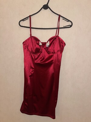 saint genies red dress Saint Genies slinky waterfall bodycon dress in red