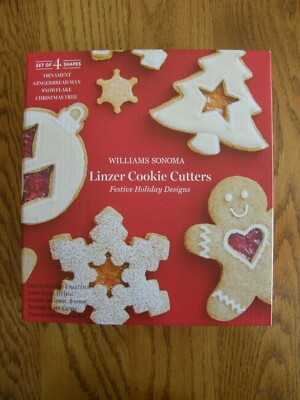 Set 4:Williams Sonoma Holiday Christmas Linzer / Stained Glass Cookie Cutter Kit