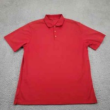 Nike Golf Shirt Mens XL Red Dri-Fit Polo Outdoors Lightweight Rugby Casual