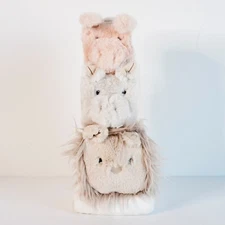 Pottery Barn Kids PBK Stacking Blocks Cubes Plush Baby Toy Crinkle Jingle Squeak