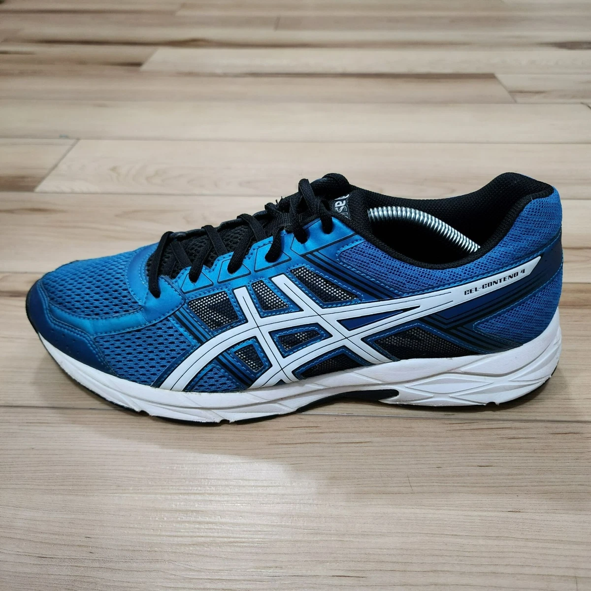 teatro moco encima Asics Gel Contend 4 Blue Black Running Shoes Sneakers T715N Men&#039;s Size  11 | eBay