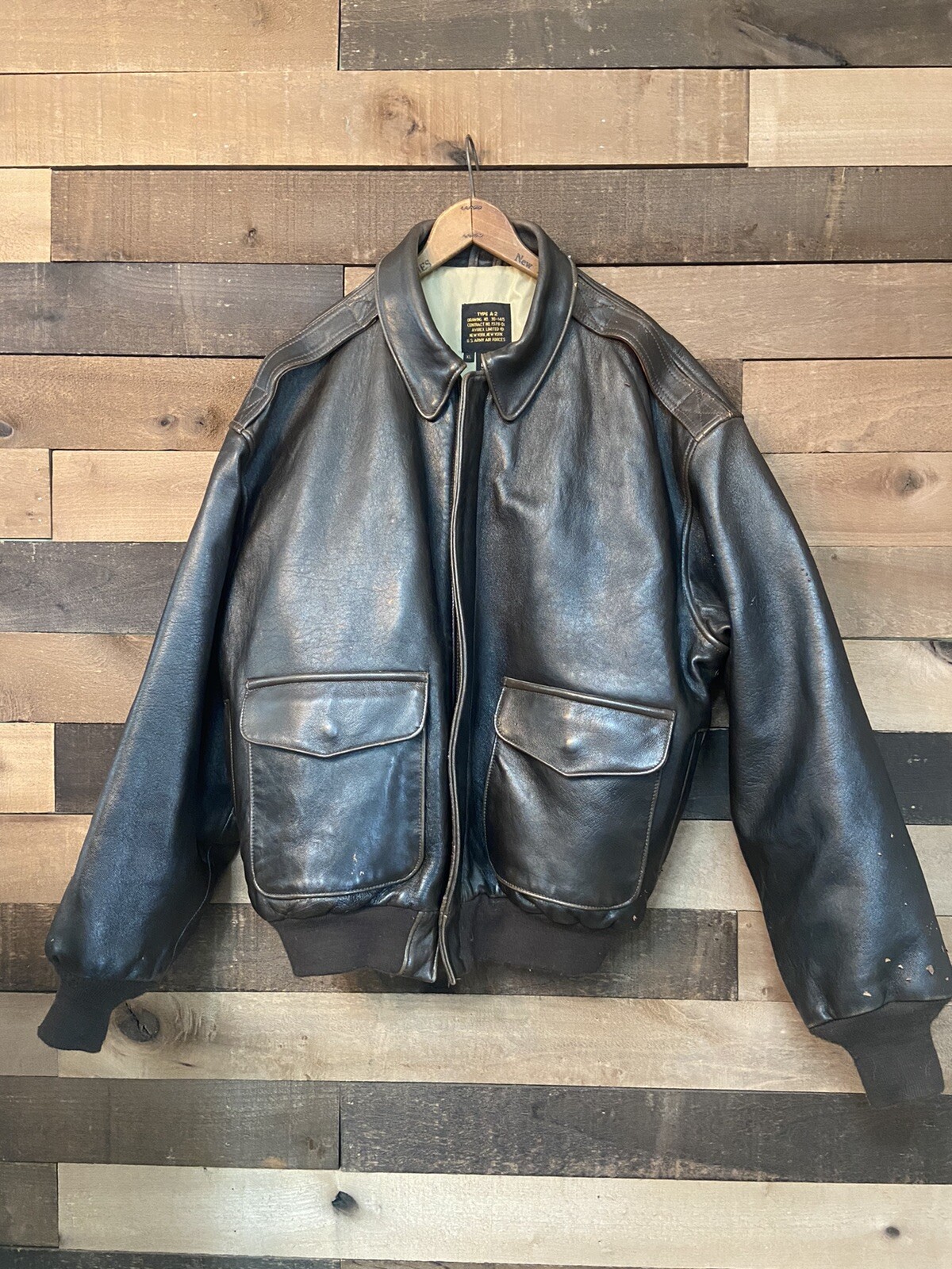 Leather Flight Bomber Jacket Mens 