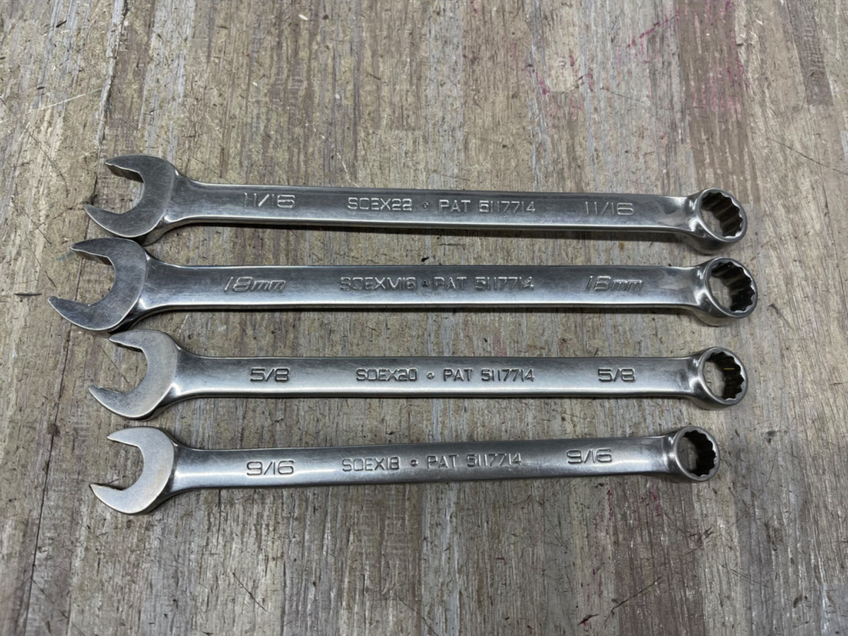 LOT OF 4 SNAP-ON SOEX 5117714 Flank Drive Wrench Set | eBay
