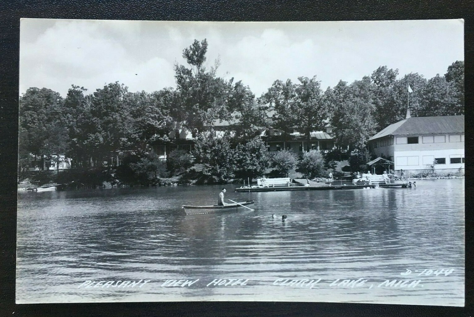Photo Postcard of Clark Lake, Michigan Pleasant View Hotel eBay