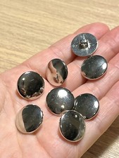 8 X Silver Shank  buttons 18mm .Jacket Blazer Coat Dresses Buttons Ref95