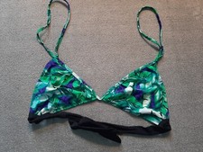 George Bikini Top Womens Large 12-14 Tie Closure