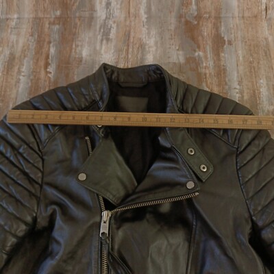 All Saints Leather Biker Jacket Size M Mens zip sheep leather