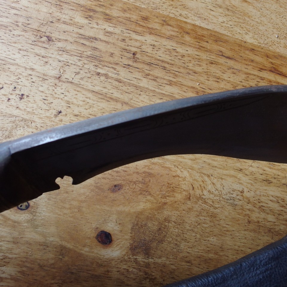 Vintage Gurkha Kukri Knife & Sheath With Ornate Handle eBay