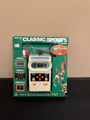  Mattel Classic Sports Game Plug & Play TV 3 In 1 (2005) New A22