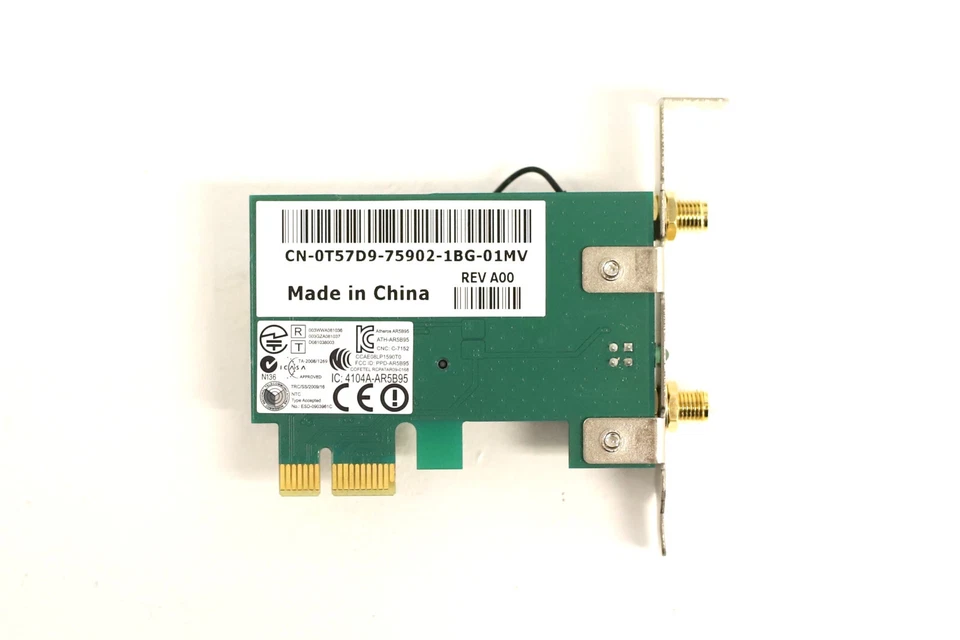 Dell 802.11b/g/n Half Mini WLAN Wireless-N PCIe Network Card Dell P/N: 0T57D9 - Image 3 of 4