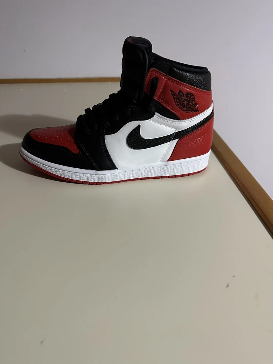 Men’s Air Jordan 1 Retro High OG Heritage Custom Into Bred Toe 1 Size 9