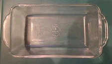 Vintage Anchor Hocking Fire King #409 Ovenware Clear Glass 9x5 Loaf Pan USA 