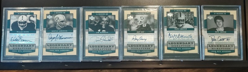 RAIDERS LEGENDS 2004 Upper Deck Lengendary Signatures Auto 6 cards
