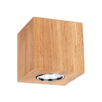 Moderner Deckenspot Holz Eiche B:10Cm GU10 Wohnzimmer Lampe Seren