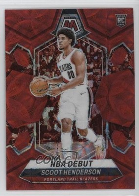 2023 Panini Mosaic International Red Prizm 7/75 Scoot Henderson Rookie RC 10yl