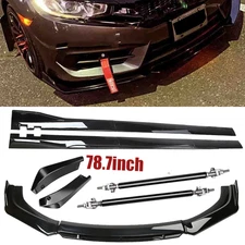 Front Bumper Lip Chin Spoiler Splitter Side Skirt Body Kit For Honda Civic S