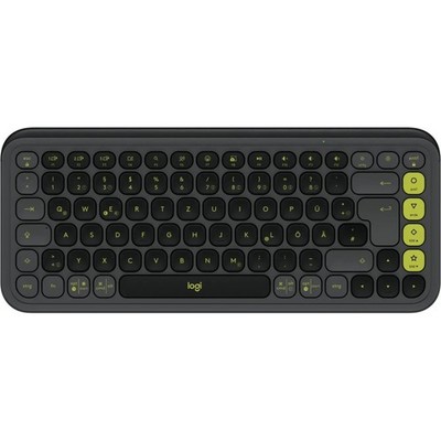 Logitech POP Icon Keys (DE) Bluetooth Tastatur grafit/grün Easy-Switch-Tasten 