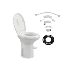 VINGLI RV Toilet, Gravity Flush Toilet with Foot Pedal Flush, Standard Height...