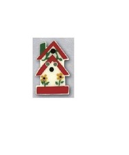 Mill Hill Ceramic Buttons 86325 2Story Birdhouse With Sunflowers