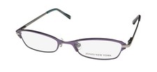 NEW JONES NEW YORK J468 EYEGLASSES WOMENS 50-18-135 FULL-RIM PURPLE METAL