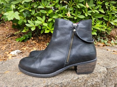 Umberto Raffini Anita Ankle Black Leather Boots Women's Size 40 US 9  Western