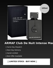 Image of Armaf Club De Nuit Intense Men 105ml EDT Mens Fragrance Long Lasting UK 11/2030