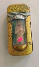 Butane Lighter Pinup Photo Butane Lighter W/ Hands That Move TESTED VTG 