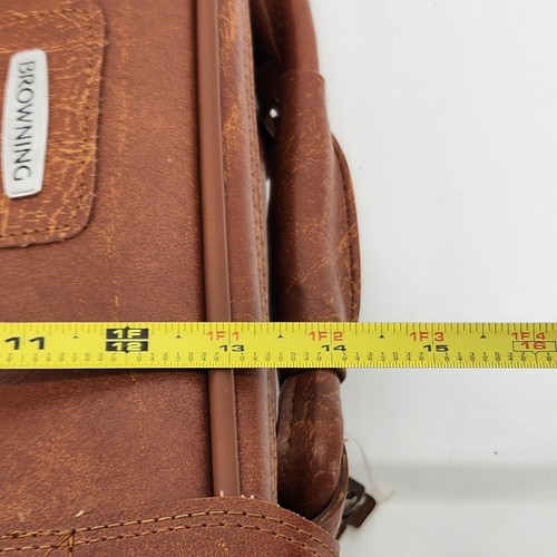 Vintage Browning Leather Briefcase Attache Case Brown Locking Travel Bag w/ Keys - Bild 16 von 17