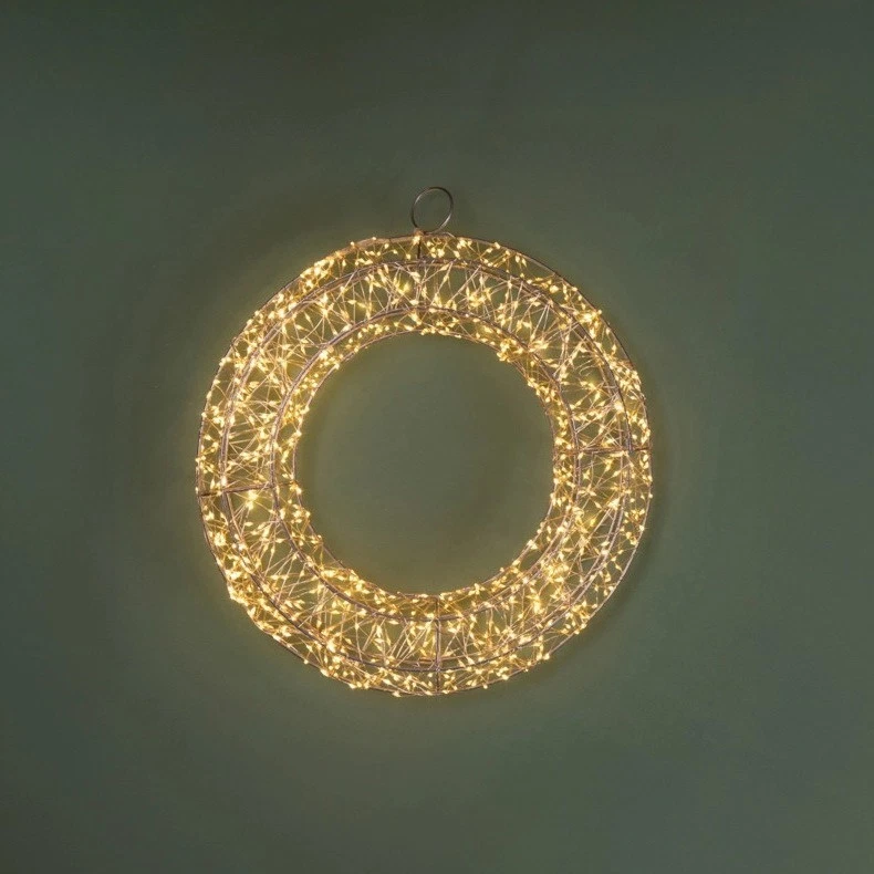 Ghirlanda SUPER LUMINOSA Luce di Natale BRANDANI Led Corona Luce Calda Natalizia, fotografia 5 di 7