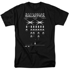 Battlestar Galactica - Galactic Invaders - Erwachsene Unisex T-Shirt - Schwarz