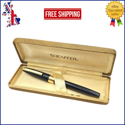 VINTAGE SHEAFFER IMPERIAL LIFETIME FÜLLFEDERHALTER SCHWARZ 14K GOLD MEDIUM FEDER KANADA