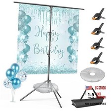 T Shape Backdrop Stand Adjustable Green Screen Photo Banner Holder 8.5x5ft